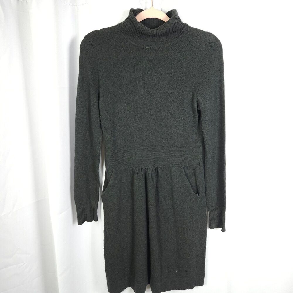 J Crew Gray Wool Cashmere Turtleneck Sweater Dress Womens‎ Small